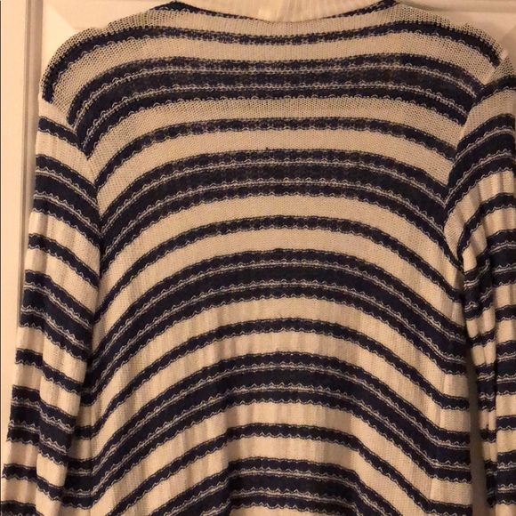 Splendid Blue & White Grandpa Sweater - Picture 3 of 5